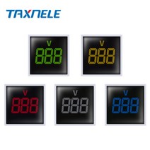 AC 60-500V 0-100A LED 디지털 전압계 전류계 헤르츠 HZ 신호등 220V 볼트 앰프 테스터 검출기 60-V, 02 Square voltmeter_05 white