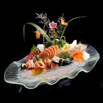 하이따거 아크릴 뷔페접시 호텔 해산물 회접시 생선회 일식식기, 중형48 x 21 x 7cm, 상세사이즈참조