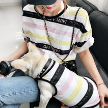 개플룩 댕플룩 강아지 트윈룩 견주 커플룩 여름 고양이 티셔츠, 견주 당면