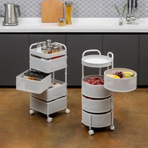 회전 서랍 4단 트롤리 택1, 단품