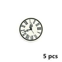 호환블럭 중국레고 도시 친구 MOC 가구 벽돌 책상 옷장 침대 TV 소파 욕실 부품 빌딩 블록 DIY 집 레듀오 액세서리, 37.clock5pcs