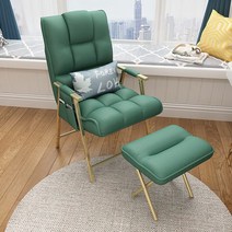 북유럽 인테리어 눕혀지는 라운지 홈퍼니쳐 소파의자, 블루(스툴포함)