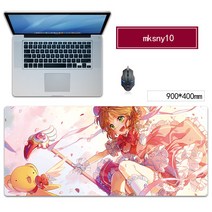 마우스 장패드 카드캡터 사쿠라 큐티 캐릭터 게임 대형 마우스패드 게이밍 패드 애니메이션 굿즈, 90*40cm, 색상-06