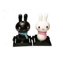 3D 카툰 카메라 플래시라이트 핫슈 커버 캐논 니콘 후지필름 삼성 파나소닉 라이카 올림푸스용, Rabbit set