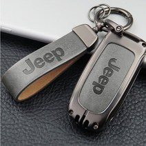 지프 건메탈 레더 알로이 키 케이스 JEEP 컴패스 그랜드체로키 레니게이드 랭글러 루비콘, JEEP01, 브라운, JEEP01