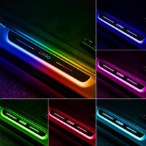 차량용 무드등 무선 LED 차량 도어 씰 라이트 RGB 페달 통로 조명 USB 무선 네온, 2Pcs Front Door+For B-MW-M