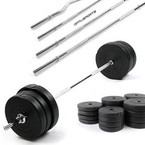 바투 조립식 역기세트 30kg - 컬버 소봉 중봉 대봉 바벨세트, 30kg + 대봉
