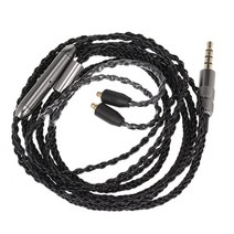 교체 용 헤드폰 케이블 MMCX 커넥터 3.5mm 유선 이어폰 코드 인라인 컨트롤 Shure SE535 SE846 UE900 마이, 한개옵션0