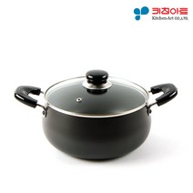 키친아트 쥬노 경질 냄비 양수 24cm 블랙, 상세설명 참조, 없음