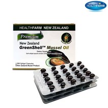[뉴질랜드 헬스팜] 초록입홍합 오일 13750mg 200정 프리미엄 그린쉘 머슬 오일