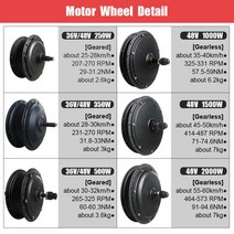 EBike 변환 키트 20-29 인치 700C 350W 48V 전기 자전거 브러시리스 허브 모터 휠. 절단 브레이크 레버 l, 07 48V 500W Rear Screw, 02 S800