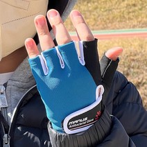 마누스 어린이 항균 자전거 반장갑 인라인 킥보드 스케이트보드 보호장갑, 블루