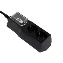 아이정 4000W 고용량 대용량 고전력 과부하차단 2구 블랙 멀티탭, 1개, 30cm