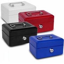 캐시박스 철재 돈통 개인 금고 중형 불에 안타는 비상금 숨기기 금고통, 블랙