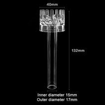 수족관 스키머 아크릴 릴리 파이프 스핀 표면 유입 수초 필터 청소 어항 액세서리 16mm 18mm 20mm, 15-17mm 132mm