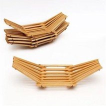 배모양 대나무 물수건 받침대 (접이식 업소 식당 수공, 1개