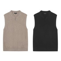 [파렌하이트] 24FW 립 디테일 노치넥 니트 베스트 FJU8301