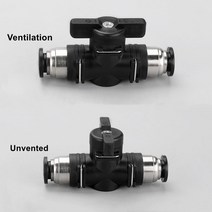 공압 공기 유량 제어 밸브 4mm 6mm 8mm 10mm 12mm 푸시 연결 피팅 유니온 수동, [03] BUC-8mm