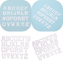 마트498 블랙 열접착 와펜패치(알파벳) 26종 옷에붙이는스티커 DIY 옷수선 옷리폼 의류프린팅 열스티커 의류패치