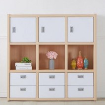 원룸책장 폭좁은책장 거실서재 G3111 9칸 멀티 1200 4colors 책꽂이 오픈 공간, 오크화이트