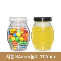 유리병 꿀병 벌꿀380ml(63파이) 플라스틱마개, 1개, 1개