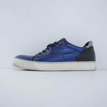 LANVIN 가죽 스니커즈 글리터블루네이비 260