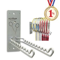 일프로-배드민턴 라켓 거치대 걸이대 벽부착형 운동기구 보관 다용도 활용 후프 줄넘기 보관 걸이대