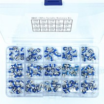 150pcs rm065 100r 100k 트리밍 전위차계 가변 저항 모듬 키트 전자 diy 키트 15 값 각 10pcs 박스 포함, 없음