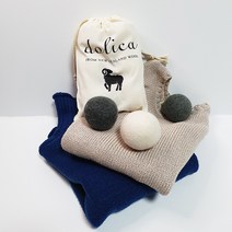 건조기 드라이볼 천연 양모볼 울볼 6pcs+파우치 그레이 챠밍헌터, 1팩, 6개