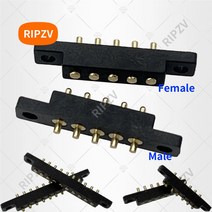 5핀 케이블 수-암 프로브 스프링 장착 포고 핀 커넥터 4 5 6 8 10 피치 2.54MM 접점 4P 5P 6P 8P diy, 03 1 Male and 1 Female_04 8P