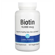 레이크 에비뉴 뉴트리션 비오틴 10000mcg 120베지캡슐, 1개, 120개