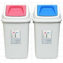 창신리빙 휴지통 스윙형 사각 국민 290x290x523mm 25L 머스타드(구블루) 045502, 단품
