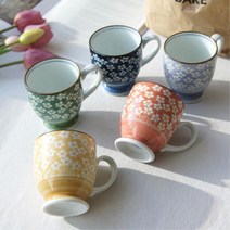 꽃무늬 도자기 코스머스 머그컵 5p세트 답례품머그컵
