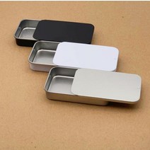 틴케이스 일반 실버 컬러 슬라이드 상단 주석 사각형 캔디 usb 박스 케이스 컨테이너 도매 SN3840, 2.80x50x15mm - WHITE
