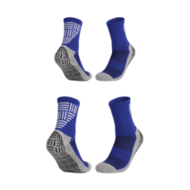 남성용 발편한 논슬립 스포츠 양말 2켤레 세트, 블루