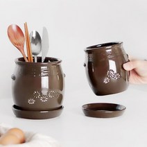 데이즈룸 항아리 물받침 수저통 2size 1P, 중