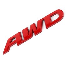 벤츠마크 3D 메탈 AWD 로고 엠블럼 스티커 배지 데칼 VW 도요타 혼다 포드 벤츠 아우디 BMW 뷰익 오펠 GMC, 02 Red AWD