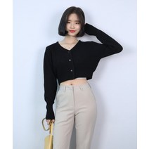 바다니트크롭가디건