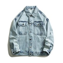 남자 빈티지 힙합 오버핏 블루종 데님 자켓 홍대 y2k 일본