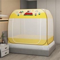 몽골텐트 행사천막 캐노피 옥상천막 더블 도어 전체 하단 유르트 모기장 여름 집 큰 공간 무료 설치 지퍼 접이식 암호화 그물 원사 텐트 여름용, 색상 15+1.5m (5개 피트) 침대