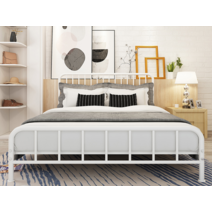 북유럽 엔틱 낮은 철제 침대 프레임 침대틀 조립식 싱글 더블, 1500mmx2000mm