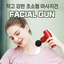 JUU984483[월드온] 작고 강한 초소형 마사지건 FACIAL GUN, 마사지건 블랙