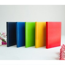 디포스타 A5 컬러엠보 클리어화일 40매 5색 명화카드, 다크네이비