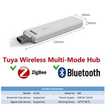 자기온습도기록계 온습도 기록용지 기록지 Tuya Zigbee 스마트 온도 습도 센서 실내 습도계 컨트롤러 모니터링 스피커와 작동 알렉사 구글 홈 318EA 9, 05 Tuya Zigbee Hub, 05 Tuya Zigbee Hub