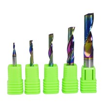 1Psc 3.175 4 5 6 8 10 12mm CNC 단일 플루트 솔리드 텅스텐 카바이드 합금 엔드 밀 알루미늄 용 DLC 코팅, 3.175x3.175x8x38L