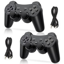PS3 컨트롤러 이중 진동 모션 센서가 있는 무선 컨트롤러 2팩 플레이스테이션 3과 호환되는 전문 무선 컨트롤러 업그레이드된 조이스틱 고성능