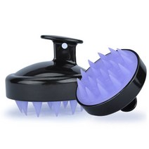 에코벨 두피마사지기 실리콘 블랙/머리 지압 샴푸 헤어브러쉬