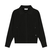 [볼빅 골프웨어] 여성 골프 골조직 집업 니트 VLMSN901_BK