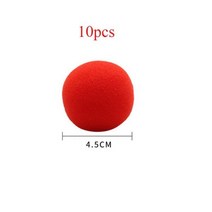 손가락 스폰지 볼 마술 트릭 클래식 마술사 환상 코미디 클로즈업 무대 카드 매직 액세서리 10 개, 10 red 4.5cm