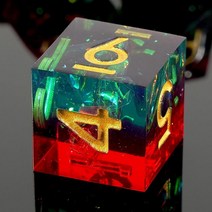 DND 주사위 세트 날카로운 가장자리 주사위 7개 세트 DND 면 주사위 골든 숫자와 아름다운 아이언 박스 던전 앤 드래곤 RPG 및 보드 게임에 적합(그린 골드), Red Green and Gold